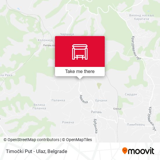 Timočki Put - Ulaz map