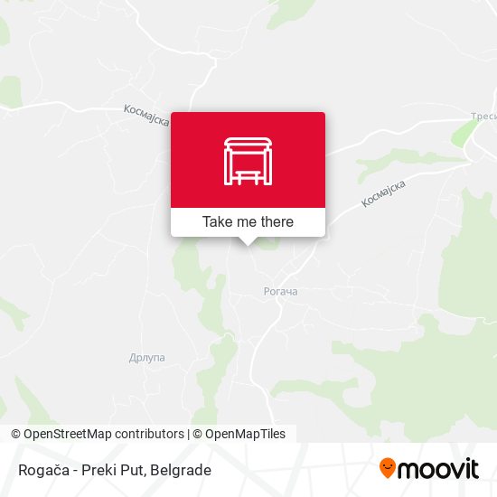 Rogača - Preki Put map