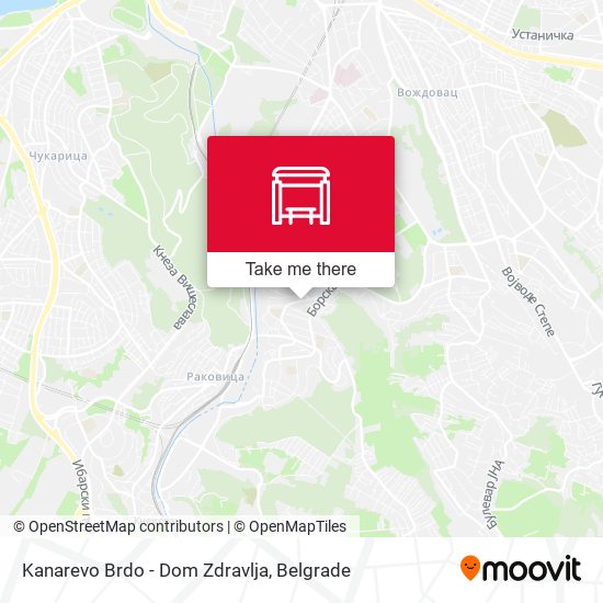 Kanarevo Brdo /Dom Zdravlja/ map
