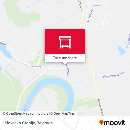 Slovačko Groblje map