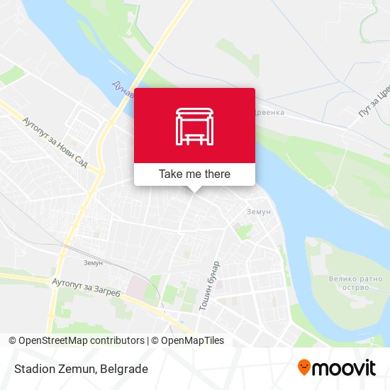 Stadion Zemun map