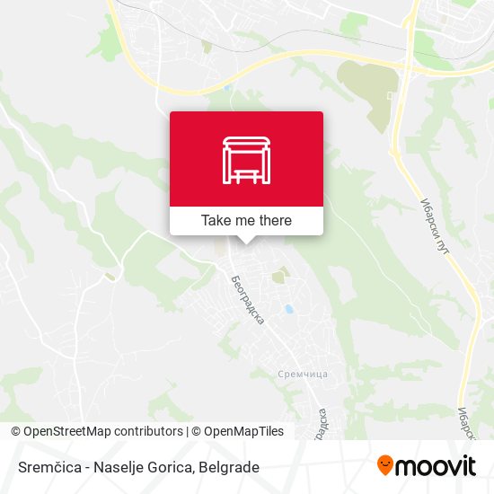 Sremčica - Naselje Gorica map
