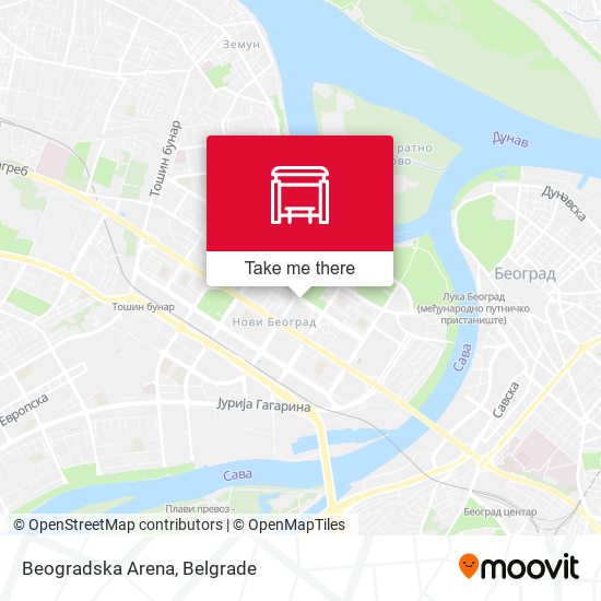 Beogradska Arena map