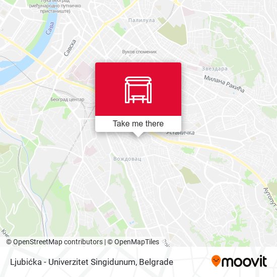 Ljubićka - Univerzitet Singidunum map