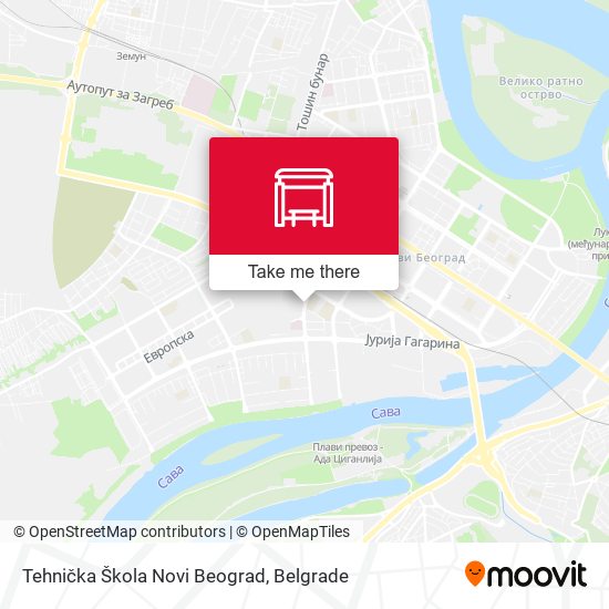 Tehnička Škola Novi Beograd map