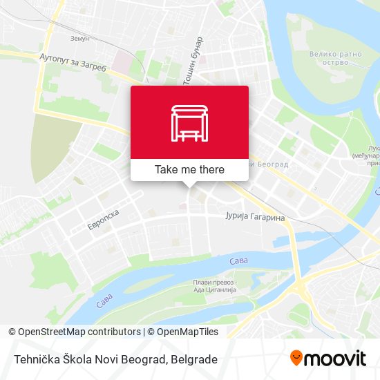 Tehnička Škola Novi Beograd map