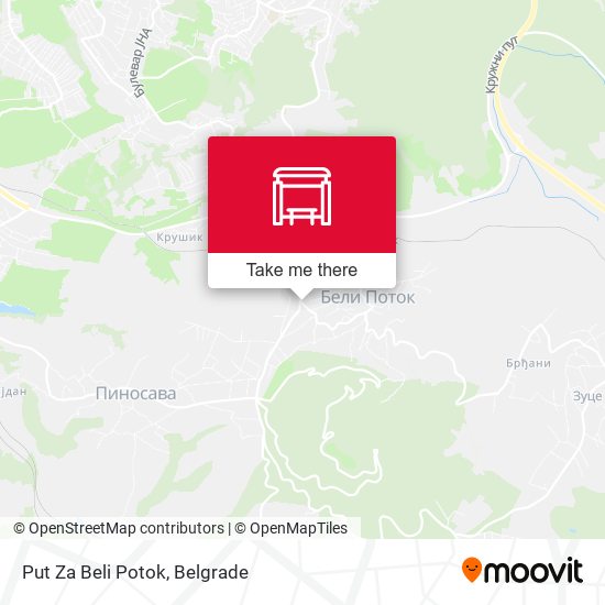 Put Za Beli Potok map