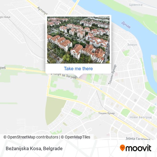 Bežanijska Kosa map