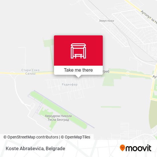 Koste Abraševića map