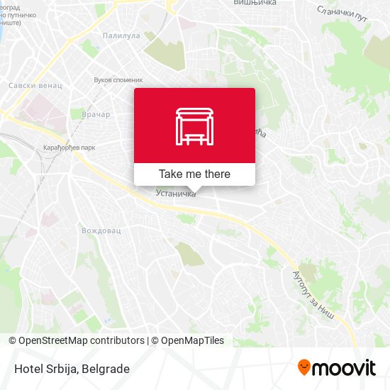 Hotel Srbija map