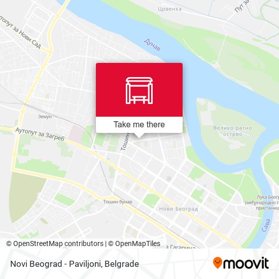 Novi Beograd - Paviljoni map