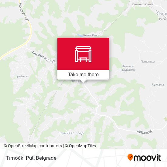 Timočki Put map