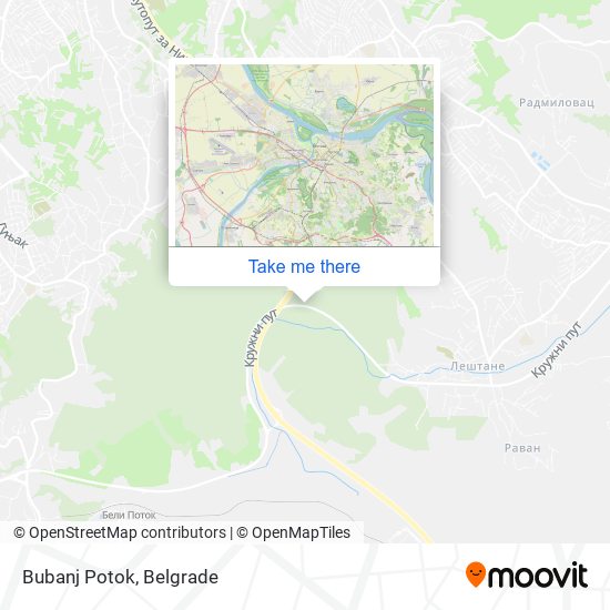Bubanj Potok map