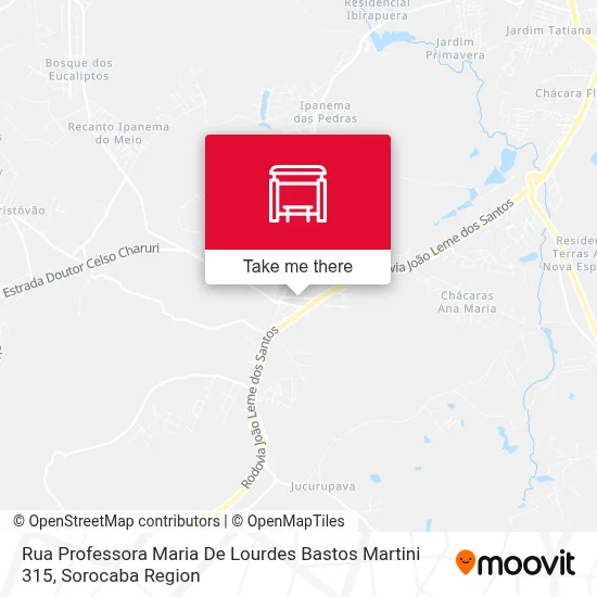 Rua Professora Maria De Lourdes Bastos Martini 315 map