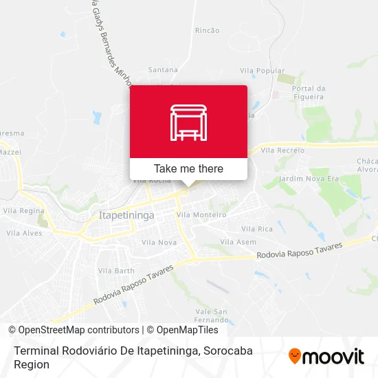 Terminal Rodoviário De Itapetininga map