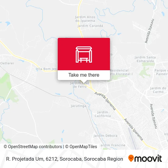 R. Projetada Um, 6212, Sorocaba map