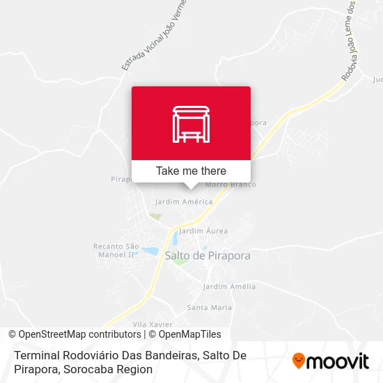 Terminal Rodoviário Das Bandeiras, Salto De Pirapora map