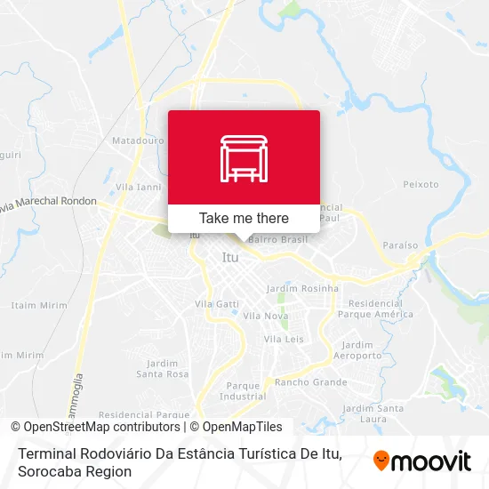 Terminal Rodoviário Da Estância Turística De Itu map