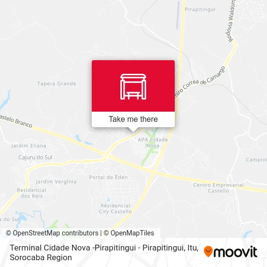 Terminal Cidade Nova -Pirapitingui - Pirapitingui, Itu map