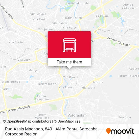 Rua Assis Machado, 840 - Além Ponte, Sorocaba map