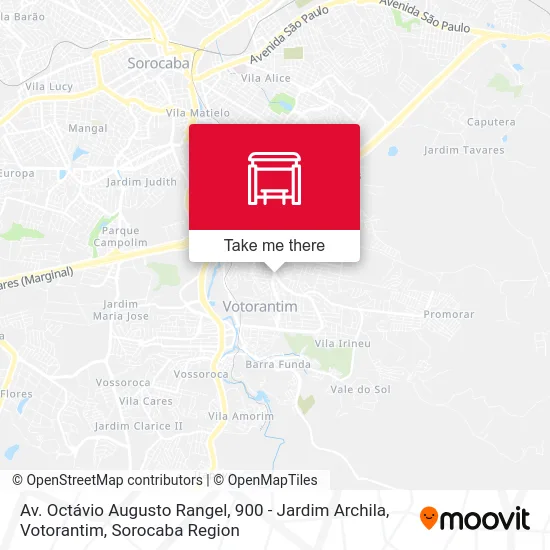 Av. Octávio Augusto Rangel, 900 - Jardim Archila, Votorantim map