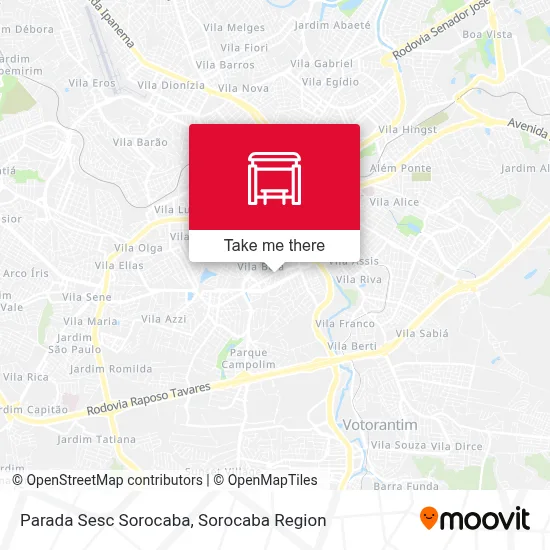 Parada Sesc Sorocaba map