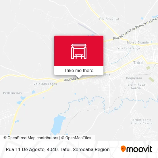 Rua 11 De Agosto, 4040, Tatuí map