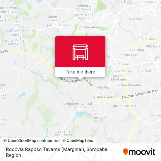 Rodovia Raposo Tavares (Marginal) map
