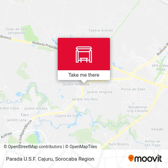 Parada U.S.F. Cajuru map