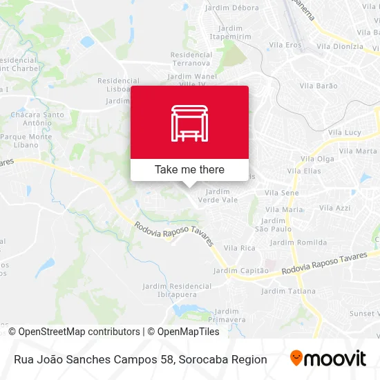 Rua João Sanches Campos 58 map
