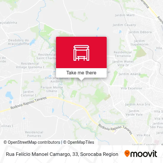 Rua Felício Manoel Camargo, 33 map