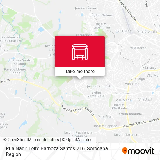 Rua Nadir Leite Barboza Santos 216 map