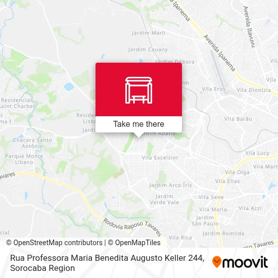 Rua Professora Maria Benedita Augusto Keller 244 map
