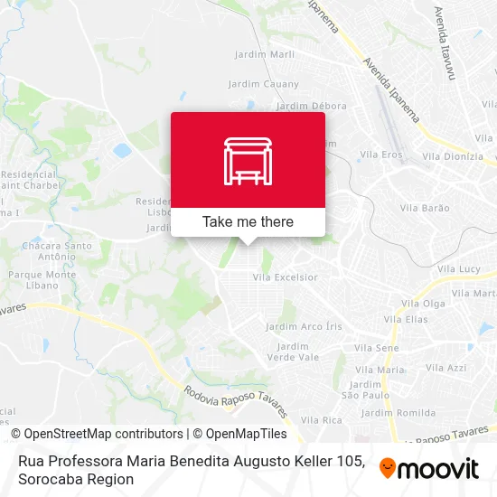 Rua Professora Maria Benedita Augusto Keller 105 map