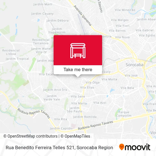 Rua Benedito Ferreira Telles 521 map