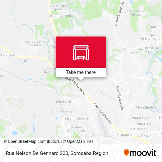 Rua Nelson De Gennaro 200 map