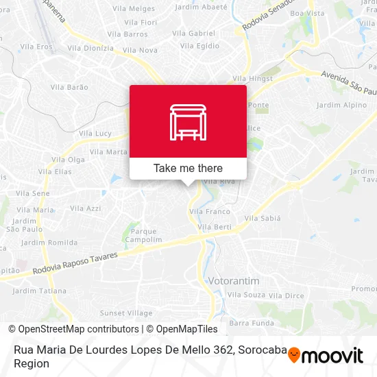 Rua Maria De Lourdes Lopes De Mello 362 map