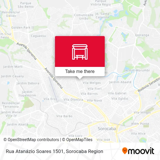 Rua Atanázio Soares 1501 map