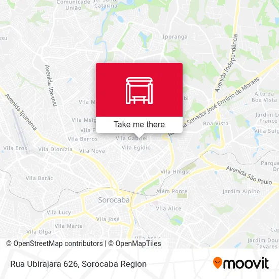 Rua Ubirajara 626 map