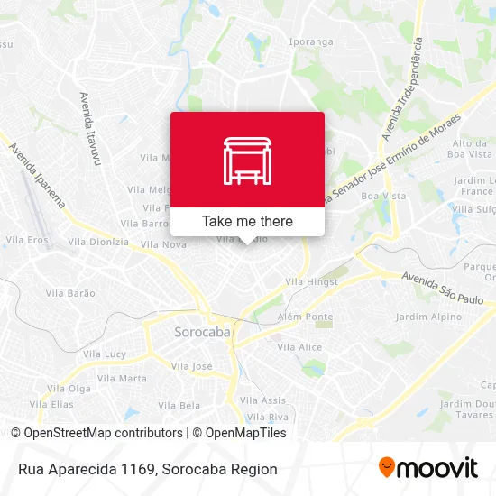 Rua Aparecida 1169 map