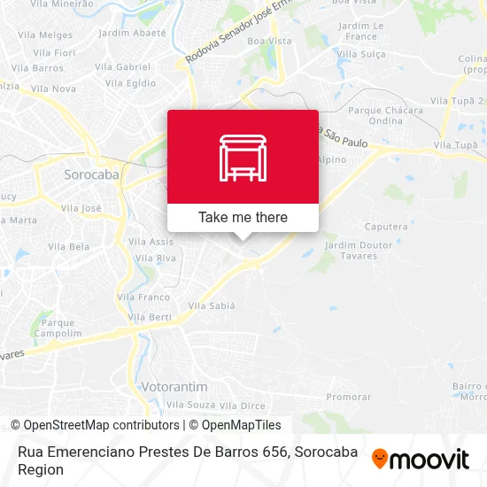 Rua Emerenciano Prestes De Barros 656 map