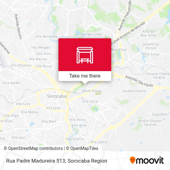 Rua Padre Madureira 513 map