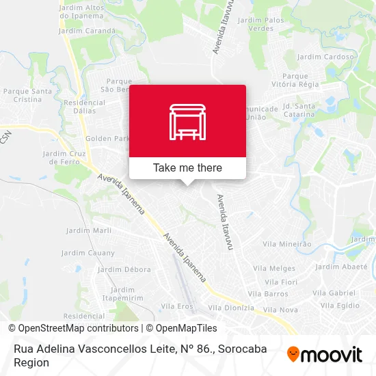 Rua Adelina Vasconcellos Leite, Nº 86. map