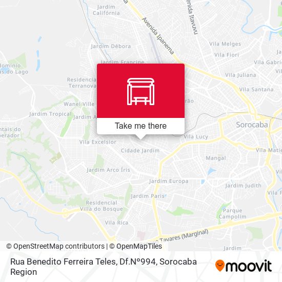 Mapa Rua  Benedito Ferreira Teles, Df.Nº994