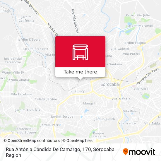 Rua  Antônia Cândida De Camargo, 170 map