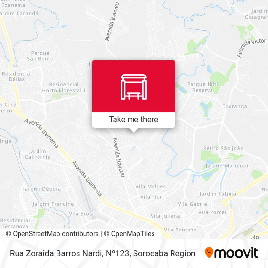 Rua Zoraida Barros Nardi, Nº123 map