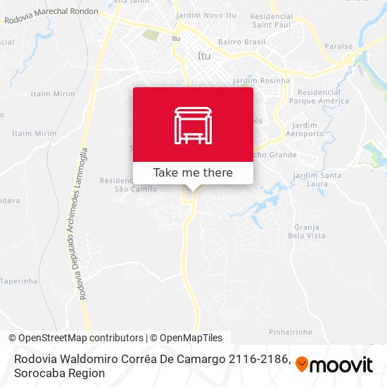 Mapa Rodovia Waldomiro Corrêa De Camargo 2116-2186