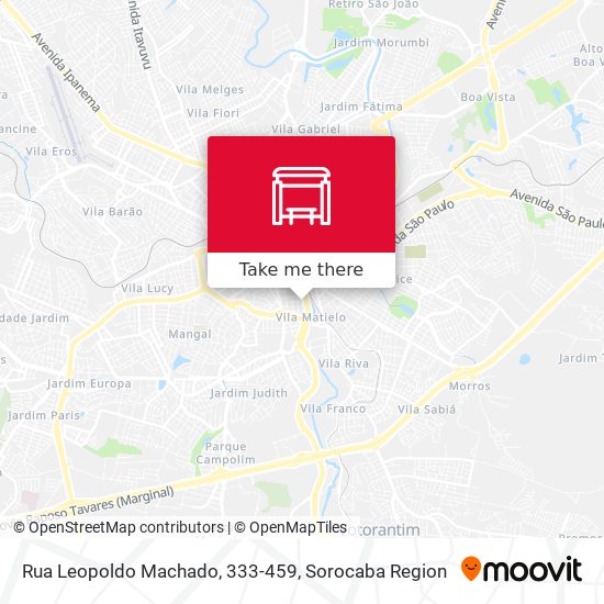Mapa Rua Leopoldo Machado, 333-459