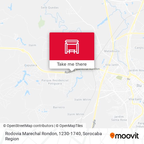 Mapa Rodovia Marechal Rondon, 1230-1740