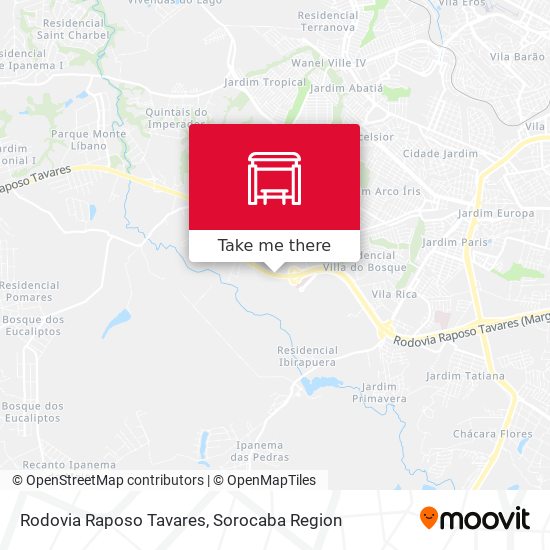 Rodovia Raposo Tavares map